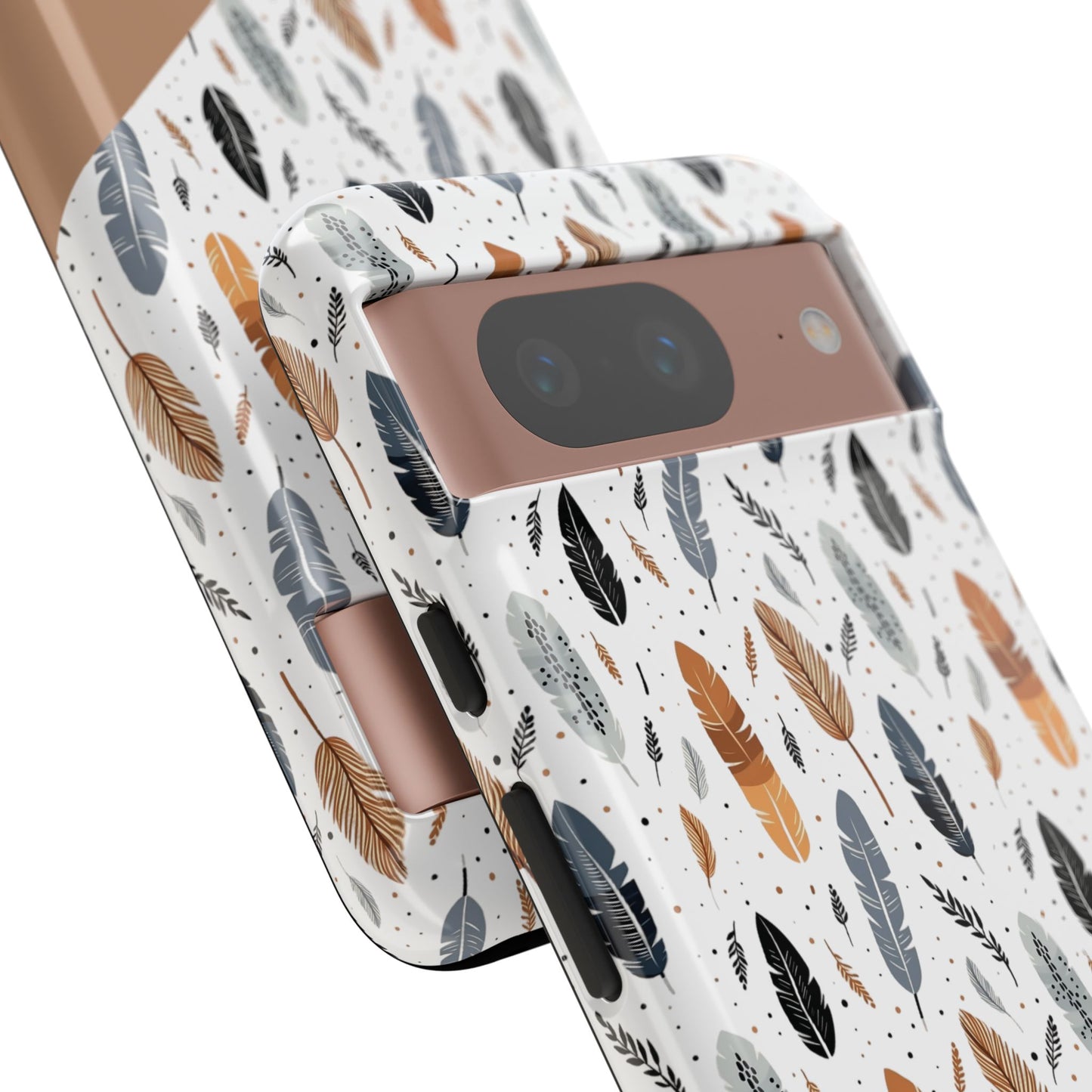 Personalized Whispering Feathers Tough Case — Dark Feather Protective Phone Case for Samsung & Google