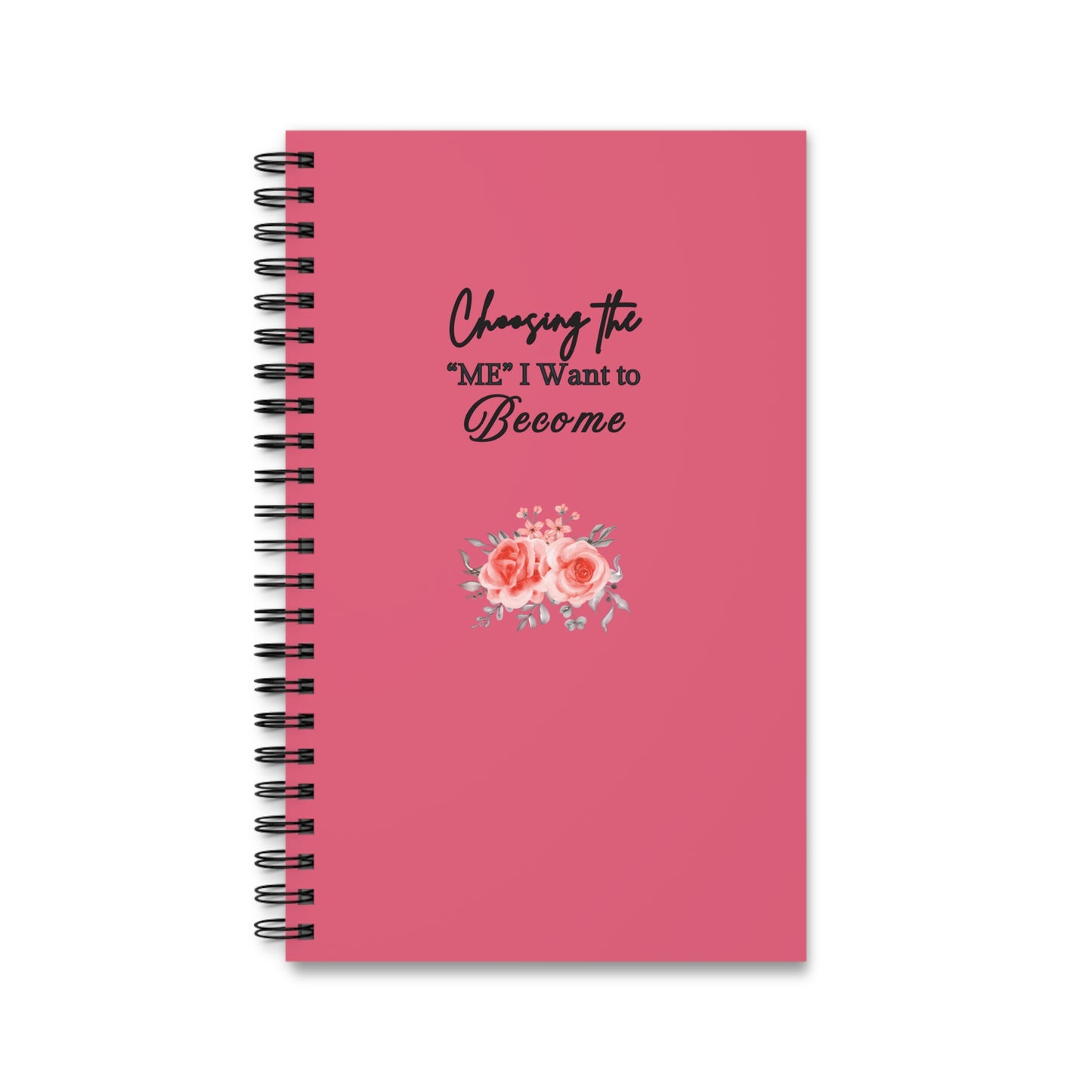 Empowering Spiral Journal '' Choosing the ME I want to Become'' for Self-Discovery, Inspirational Notebook, Personal Growth Journal, Gift for Women, Motivational Diary