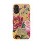 Floral Bible Verse Phone Case with Card Holder — "Let Your Light Shine" (Matthew 5:16)