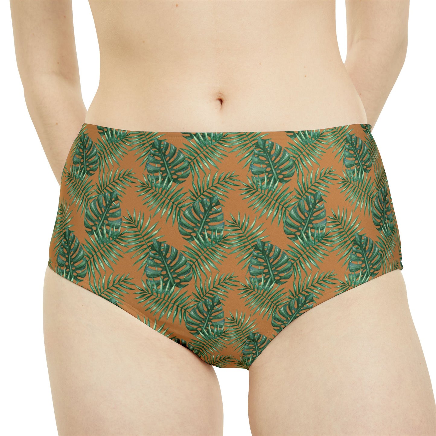 BrownTropical Bliss High-Waist Hipster Bikini Bottom (AOP)