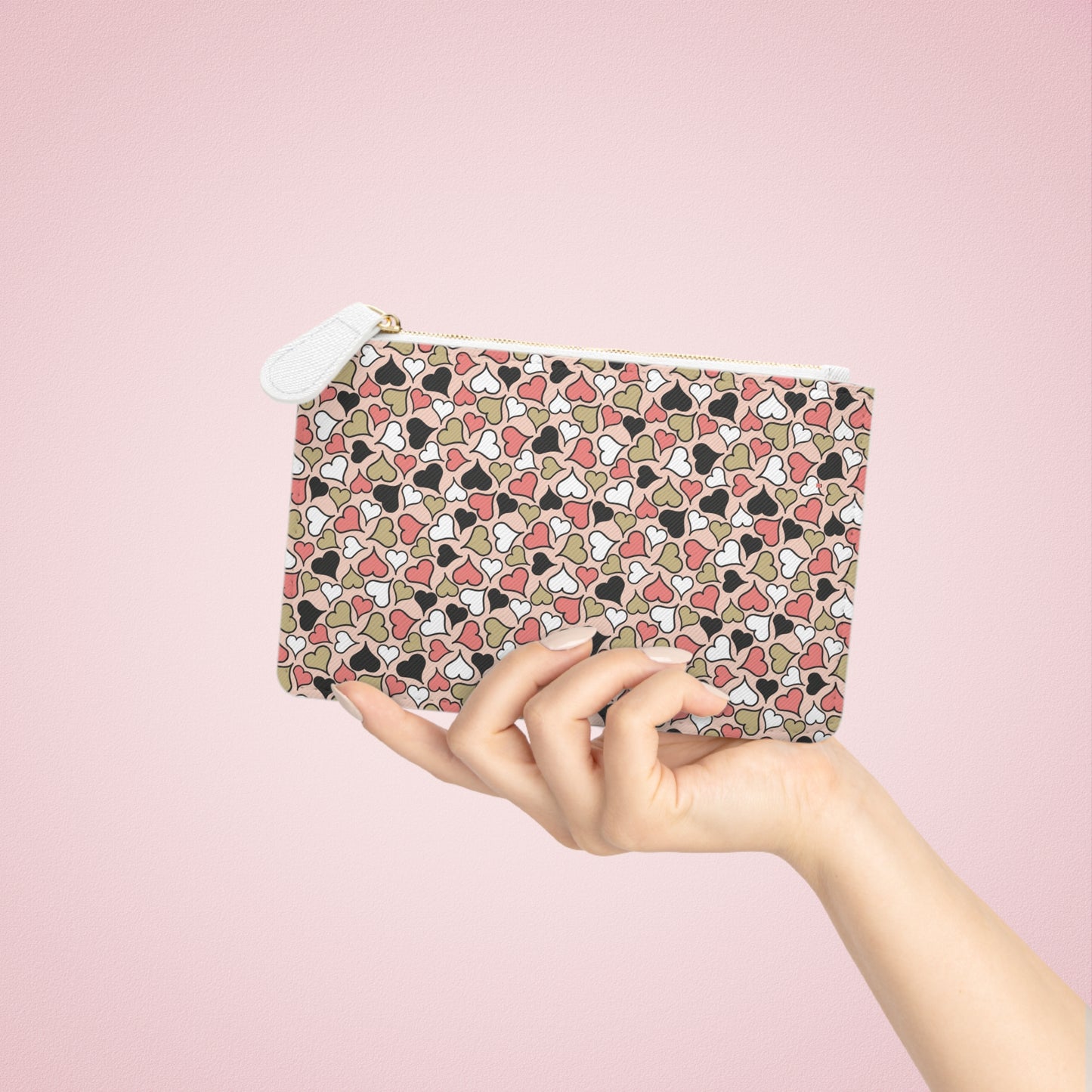 Heart Pattern Mini Clutch Bag - Chic Accessory for Everyday & Special Occasions