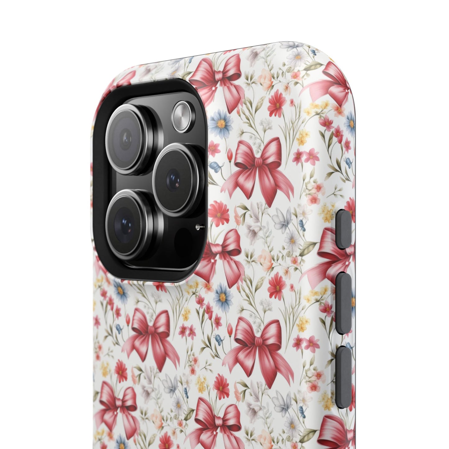 Personalized Rosette Coquette Floral Bow iPhone and Samsung Impact-Resistant Case — Custom Name Case