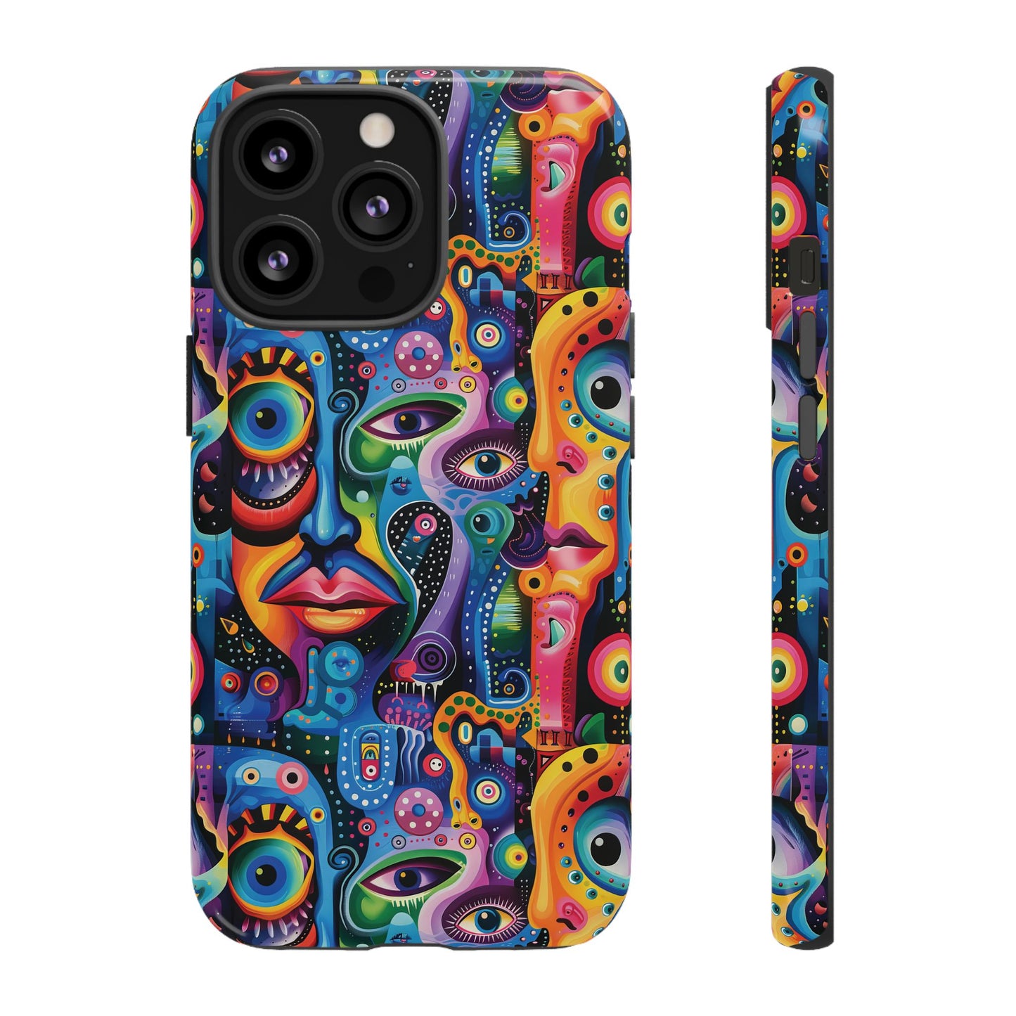 Psychedelic Visions Colorful Art iPhone Case - Tough Cases with Vibrant Abstract Design