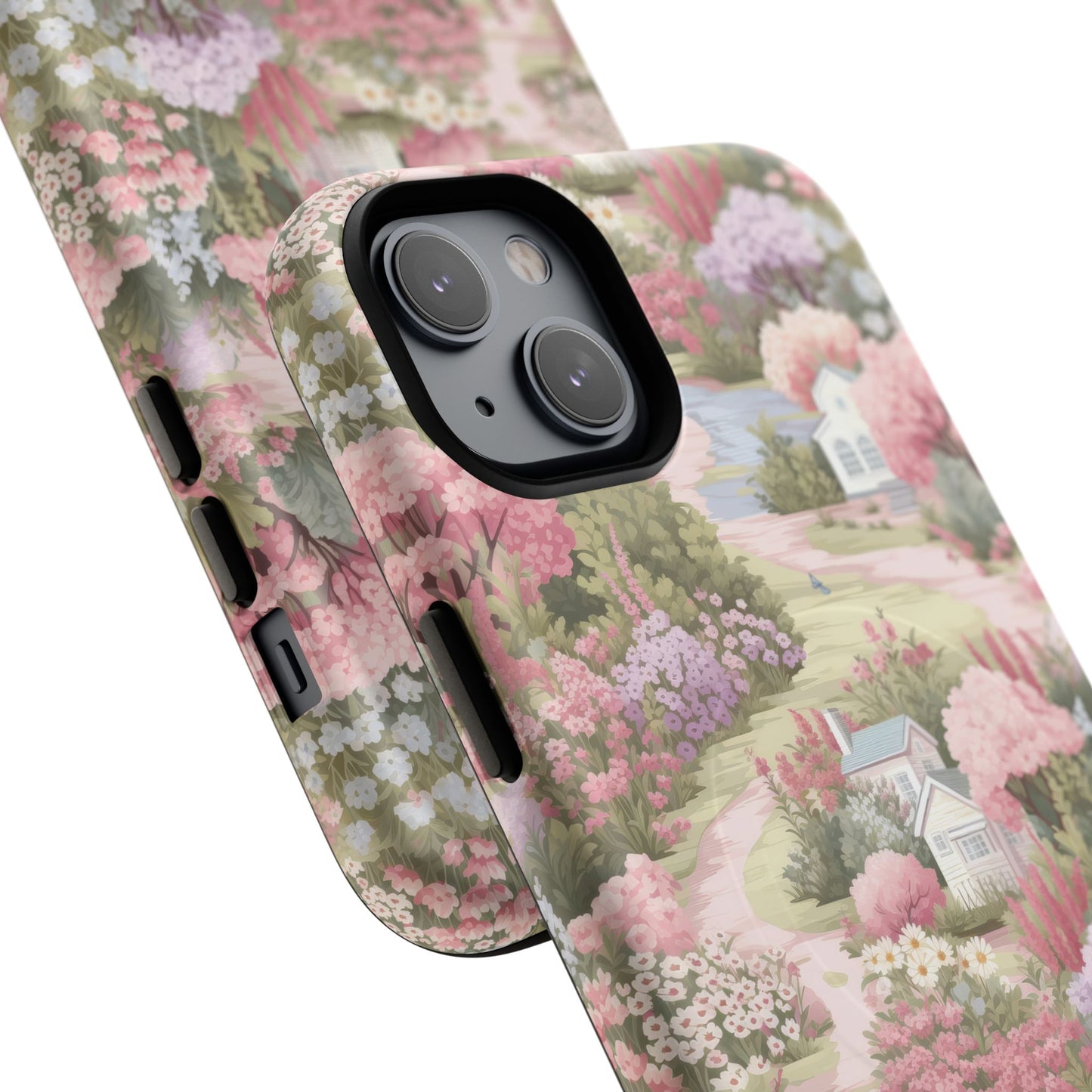 Whispers of Spring Lane Tough iPhone Magnetic Case, Floral iPhone Protection, Gift for Nature Lovers, Spring Accents, Durable Design, Customizable iPhone Cases