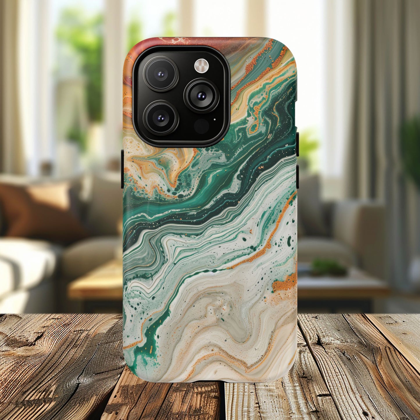 Stylish Tough Acrylic Magnetic iPhone Cases for Everyday Protection, Marble Design, Unique Gifts for Tech Lovers, Holiday Essentials
