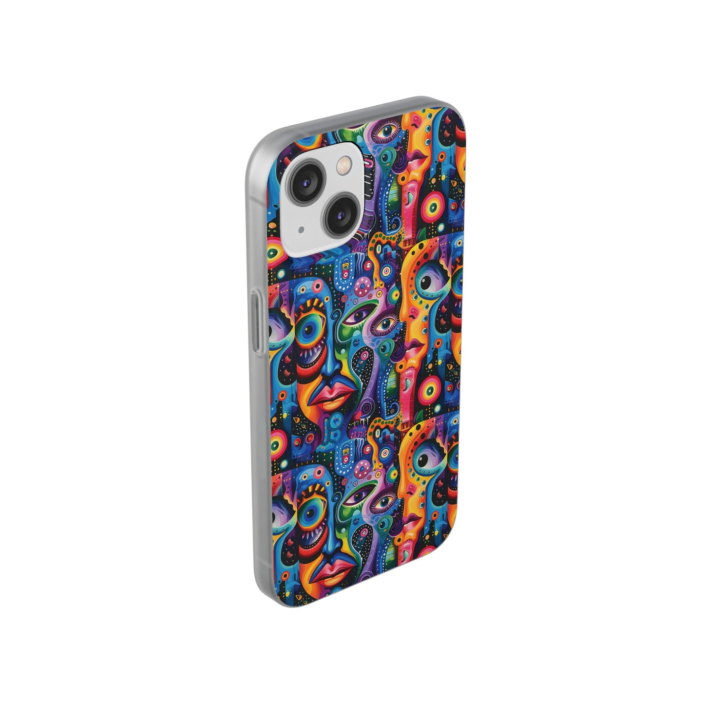 Psychedelic Visions Flexi iPhone and Samsung Case - Colorful Abstract Design.
