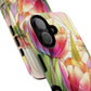 Tulip Glow Tough iPhone Magnetic Case, Floral Design, Spring Gift, Durable Protection, Smartphone Accessories, MagSafe Accessories, Stained Glass Tulip Gift