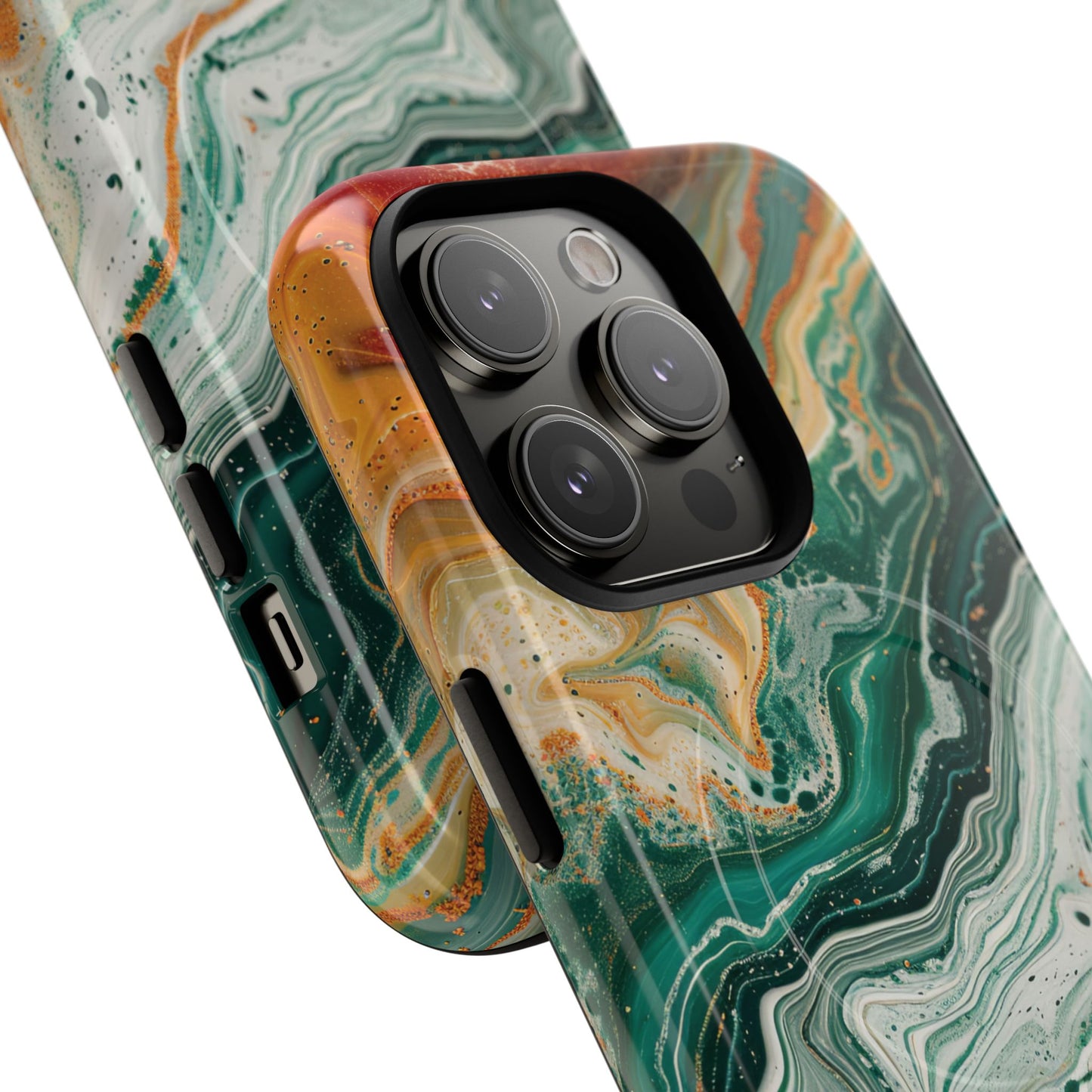 Stylish Tough Acrylic Magnetic iPhone Cases for Everyday Protection, Marble Design, Unique Gifts for Tech Lovers, Holiday Essentials