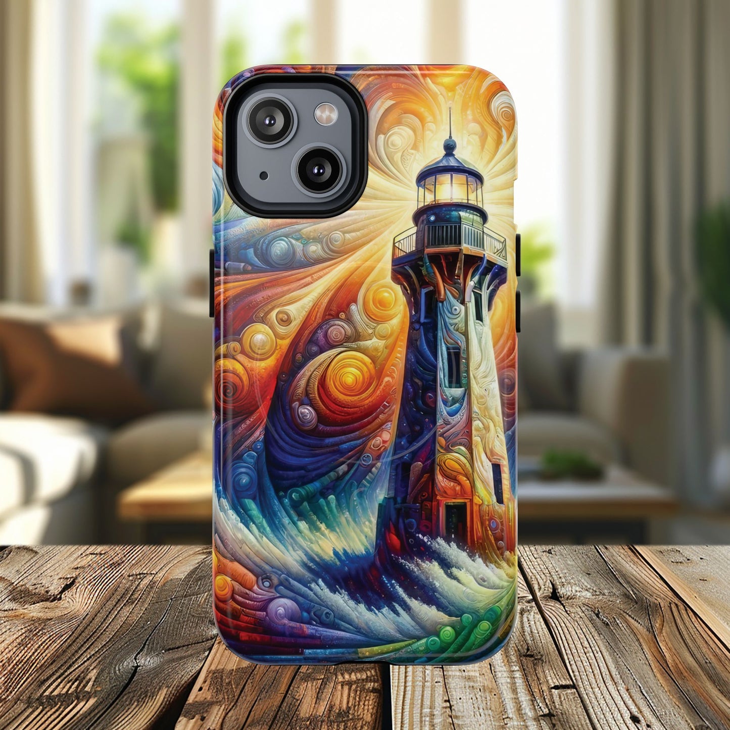 Vibrant Lighthouse Magnetic iPhone Case, Durable Protection for Everyday Adventure, Gift for Nature Lovers, Colorful iPhone Cover