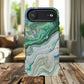 Marbled Tough iPhone Case, Magnetic Protector, Stylish Tech Accessory, Durable iPhone Cover, Unique Gift Idea
