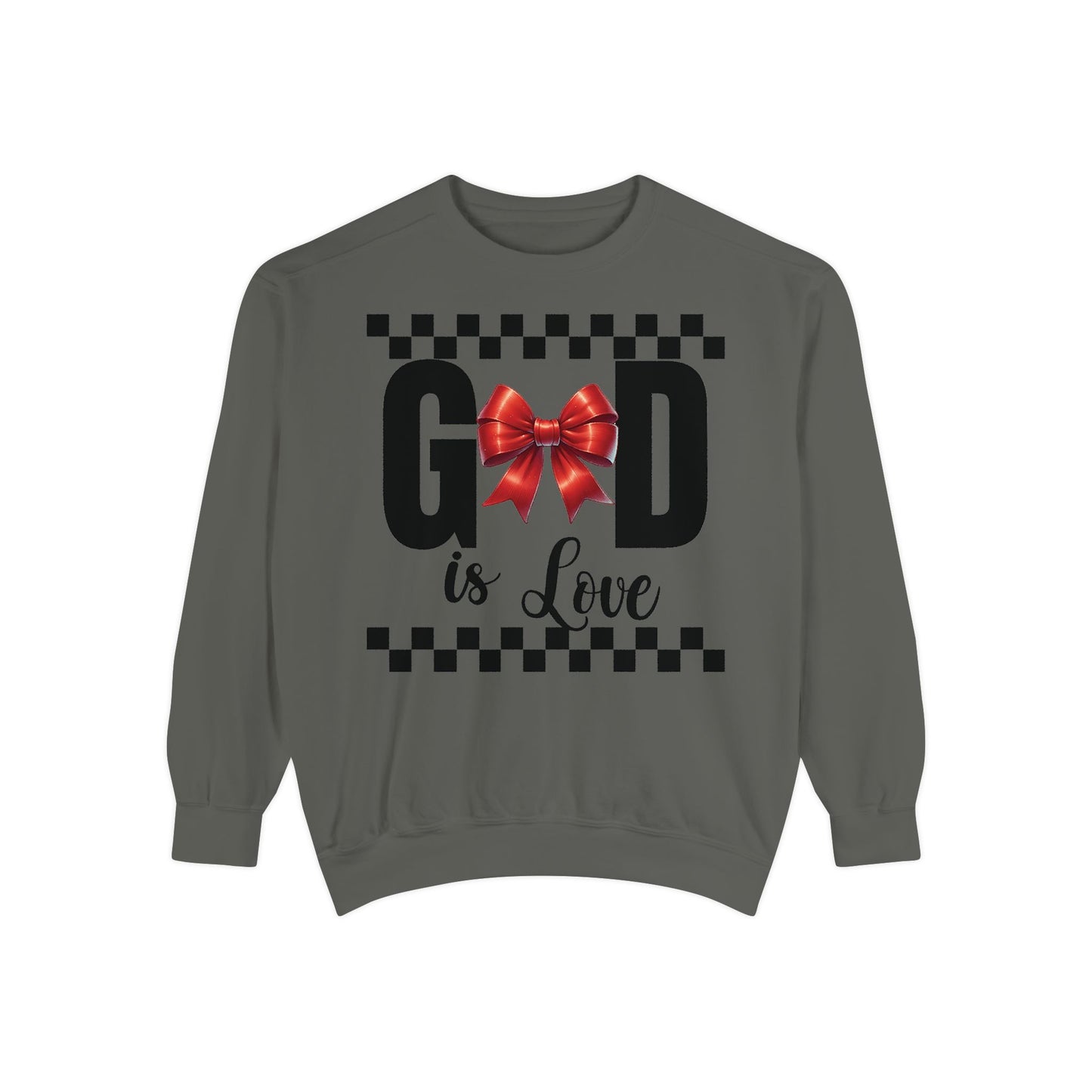 GOD is LOVE Unisex Comfort Colors Garment-Dyed Sweatshirt