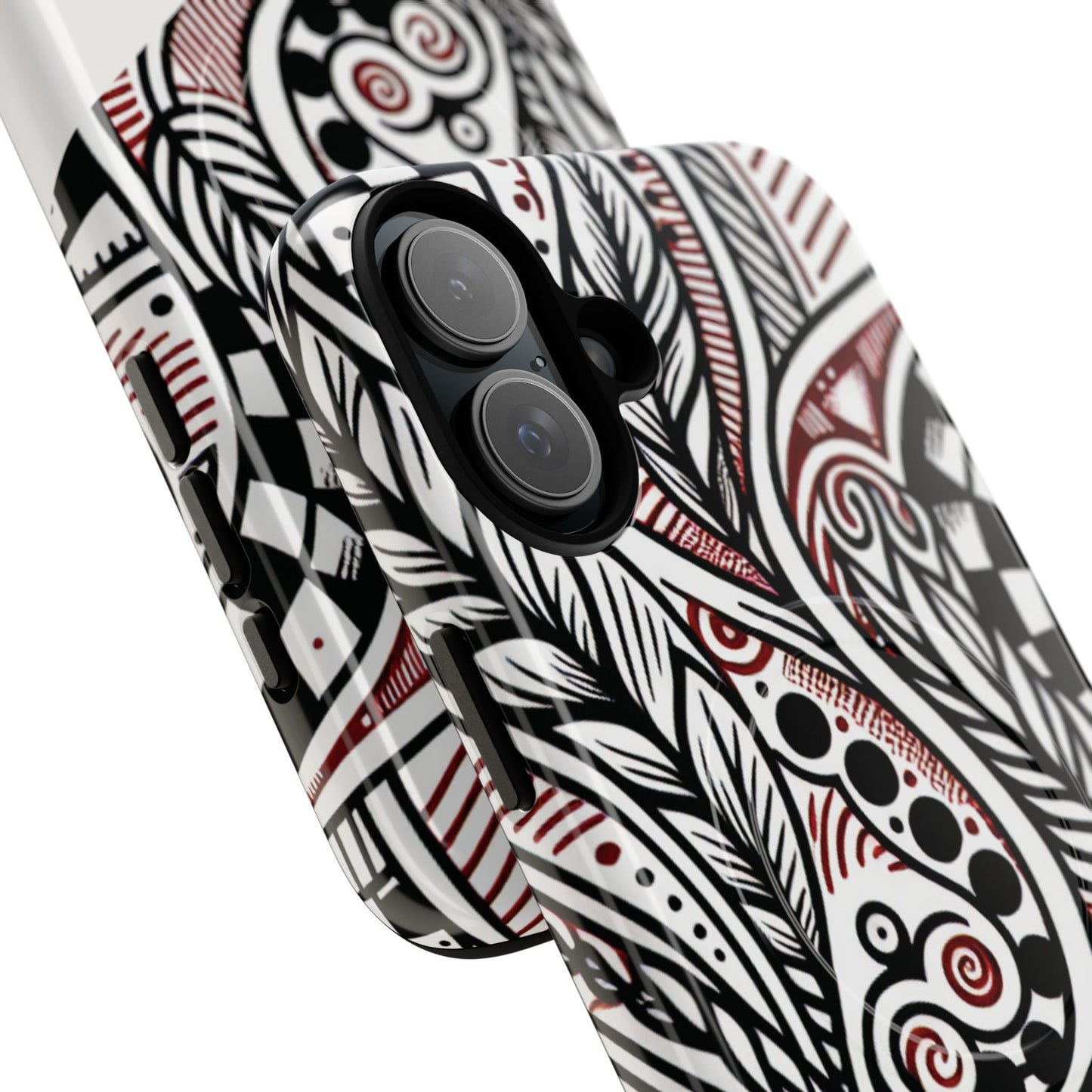 InkWhirl Fusion Stylish Tough Magnetic iPhone Case,  Unique Design, Gift for Him/Her, Trendy Accessory, Artist Collaboration, Durable Protection,Magsafe iPhone case