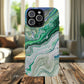 Marbled Tough iPhone Case, Magnetic Protector, Stylish Tech Accessory, Durable iPhone Cover, Unique Gift Idea