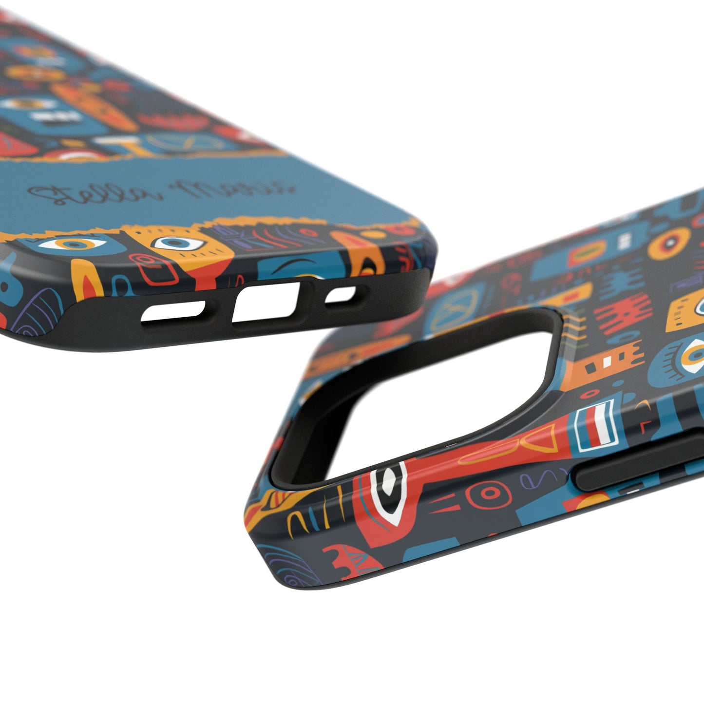 Personalized Colorful Abstract Faces Clear Impact-Resistant Case