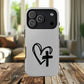 Tough Magnetic Phone Case with Heart & Cross Design, Durable Phone Cover, Unique Gift for Her, Stylish Accessory, Everyday Use