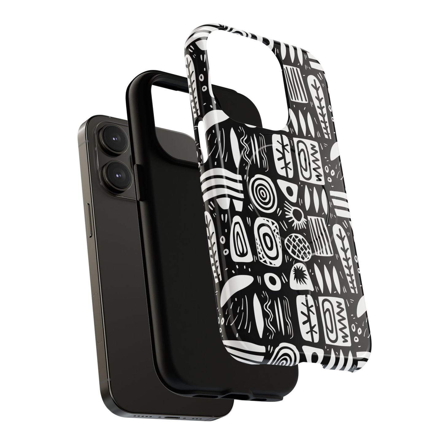 Modern Abstract Geometric Tough Magnetic Phone Case, Durable Phone Accessory, Gift for Him or Her, Artistic Design, Modern Decor