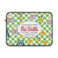 Personalized Green SchoolYard Chic Laptop Sleeve with Composition Book Inspired Design, Educational Gift for Teachers, Classroom Organization, Back to School, Unique Teacher Accessory