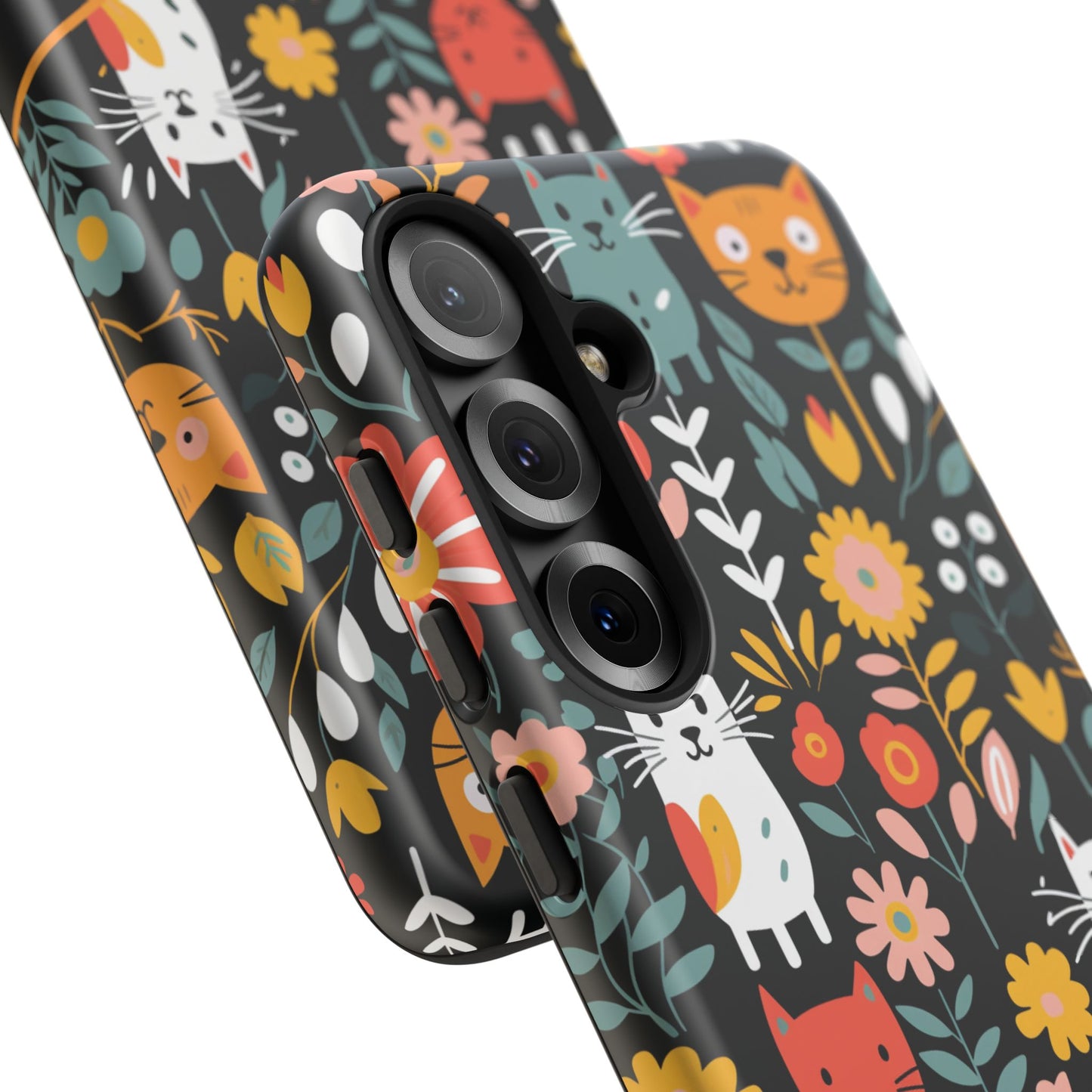 Personalized Whimsical Feline Garden Google and Samsung Tough Cases