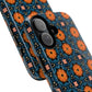 Saffron Tile Bloom Vibrant Floral Tough Magnetic iPhone Case, Durable iPhone Cover, Gift for Her, Floral Design, Unique iPhone Protection.