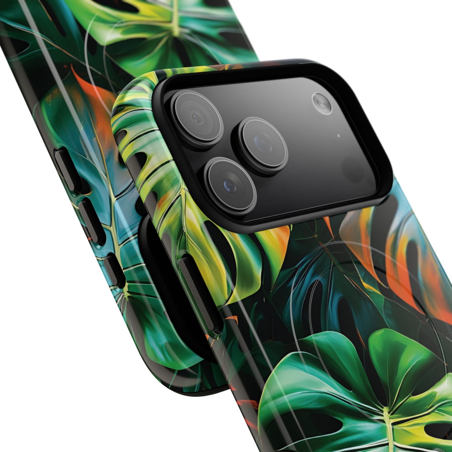 Tropical Leaf Phone Case | Tough Magnetic Cases, iPhone Accessories, Gift for Him/Her, Phone Protection, Summer Style, Trendy Design