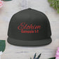 Red 'ELOHIM, GENESIS 1:1'  Embroidered 5 Panel Trucker Cap | Casual Style Hat, Adjustable, Unisex, Perfect Gift for Outdoors, Festivals, Daily Wear