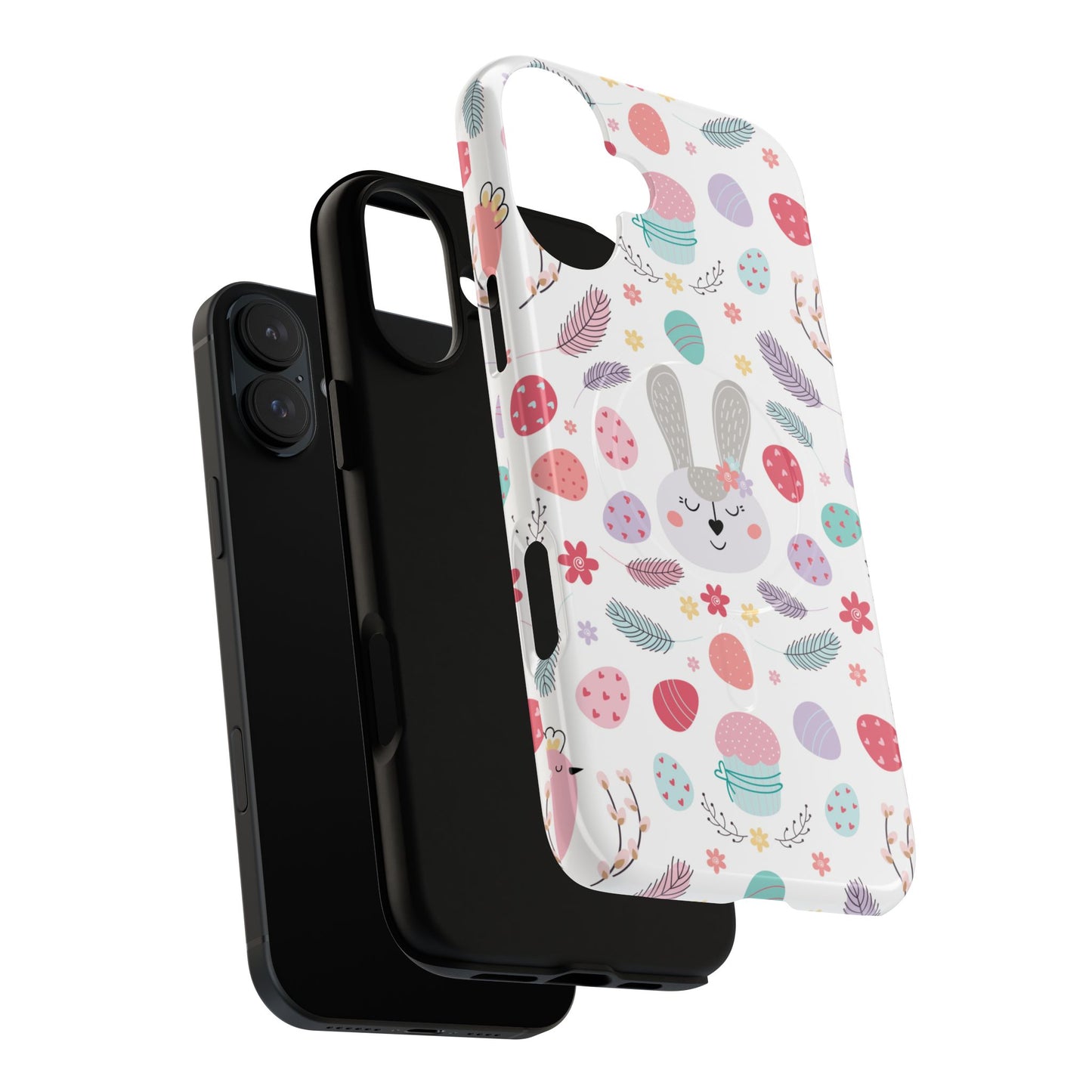 Cute Easter Bunny iPhone Case, Tough Magnetic Phone Cover, Spring Gift, Durable iPhone Accessory, Adorable Easter Decor