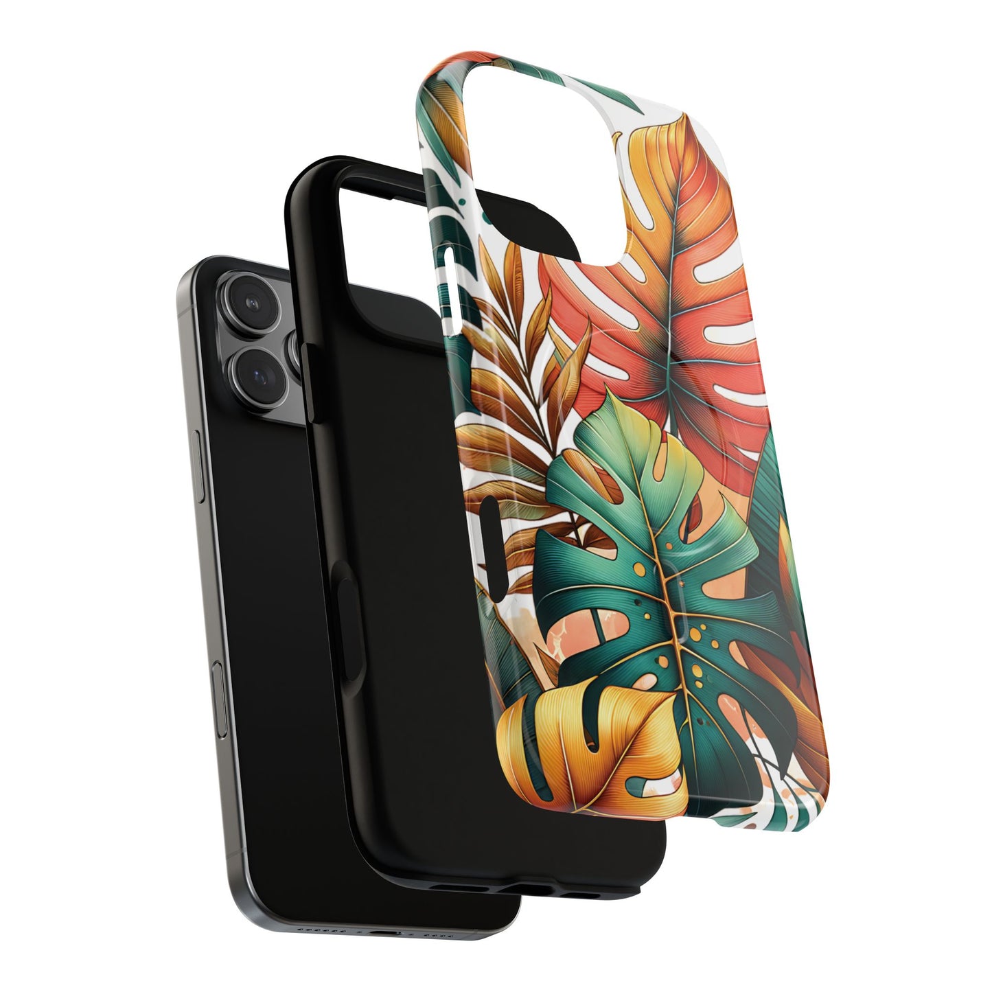 Tropical Monstera Leaf Phone Case - Stylish Tough Magnetic Cases, Floral Protection, Summer Vibe, Gift for Nature Lovers, Trendy Mobile Accessories