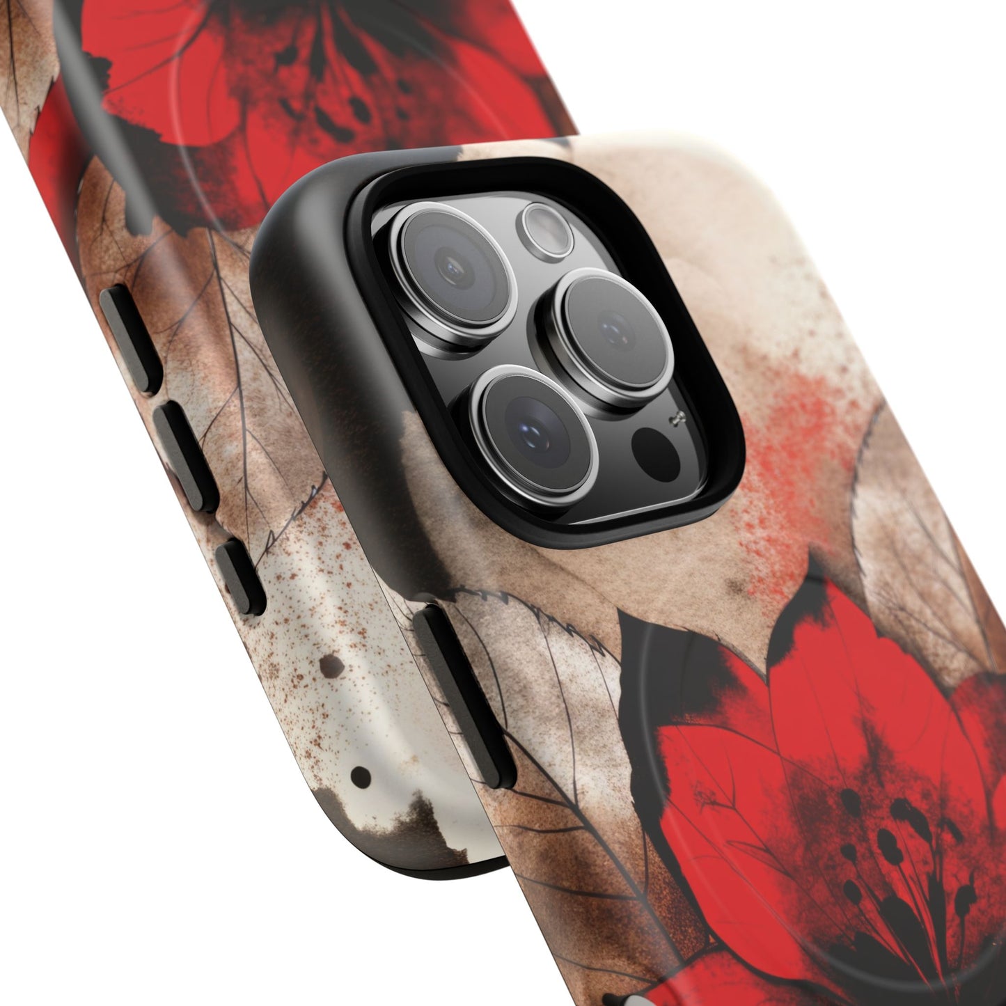 Velvet Petal Storm Tough iPhone Magnetic Cases - Stylish Protection for Your Device, Gift for Nature Lovers, Ideal for Birthdays, Holidays