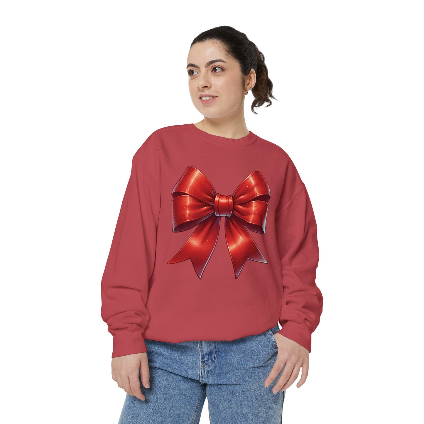 Bow Charm Valentines Unisex Comfort Colors Garment-Dyed Sweatshirt