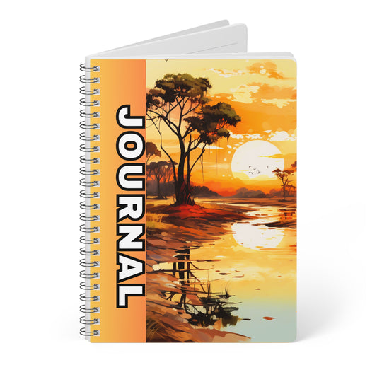 Sunset Serenity A5 Journal | Nature Inspired Notebook, Travel Journal, Sketchbook, Gift for Nature Lovers, Writing Journal
