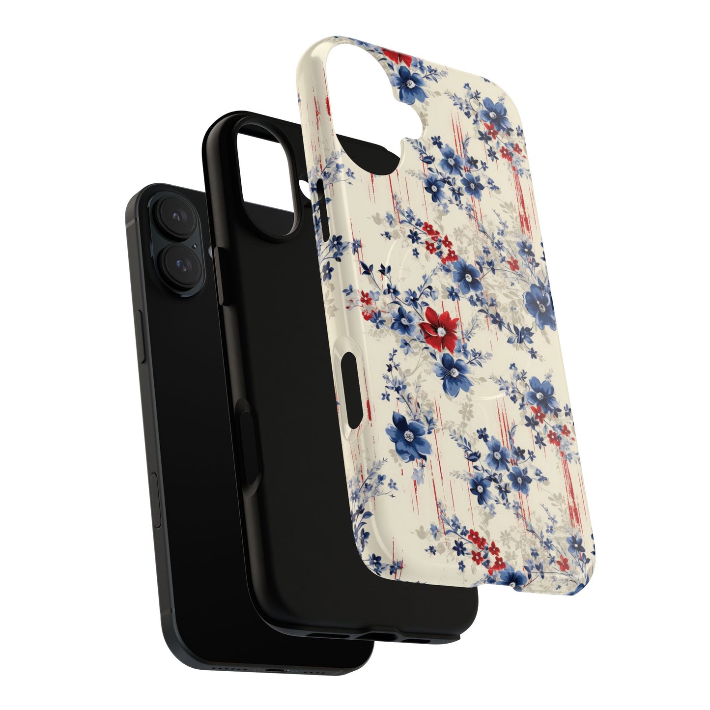 Americana Blossom Drift Tough Magnetic iPhone Case - Durable, Chic, Personalized for Floral Lovers, Gift for Her, Spring Style, iPhone Accessories