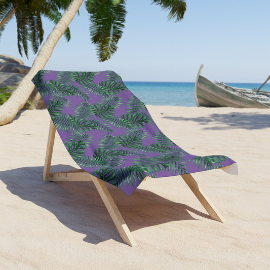 Tropical Bliss Purple Beach Towel