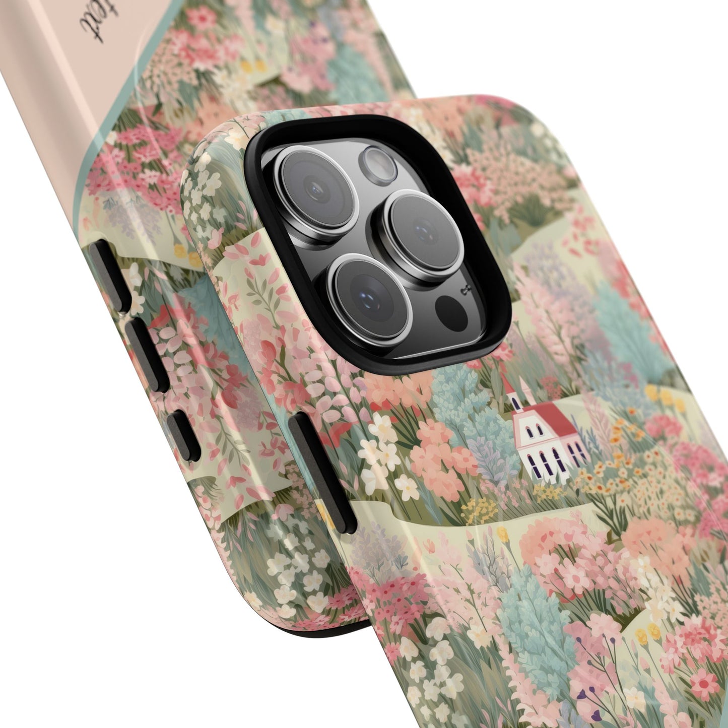 Blush Bloom Village Tough Magnetic MagSafe®Case, Durable Protection, Unique Gift for Nature Lovers,  iPhone® 13, 14, 15, 16, 17, Pro, Pro Max, Plus Cases.