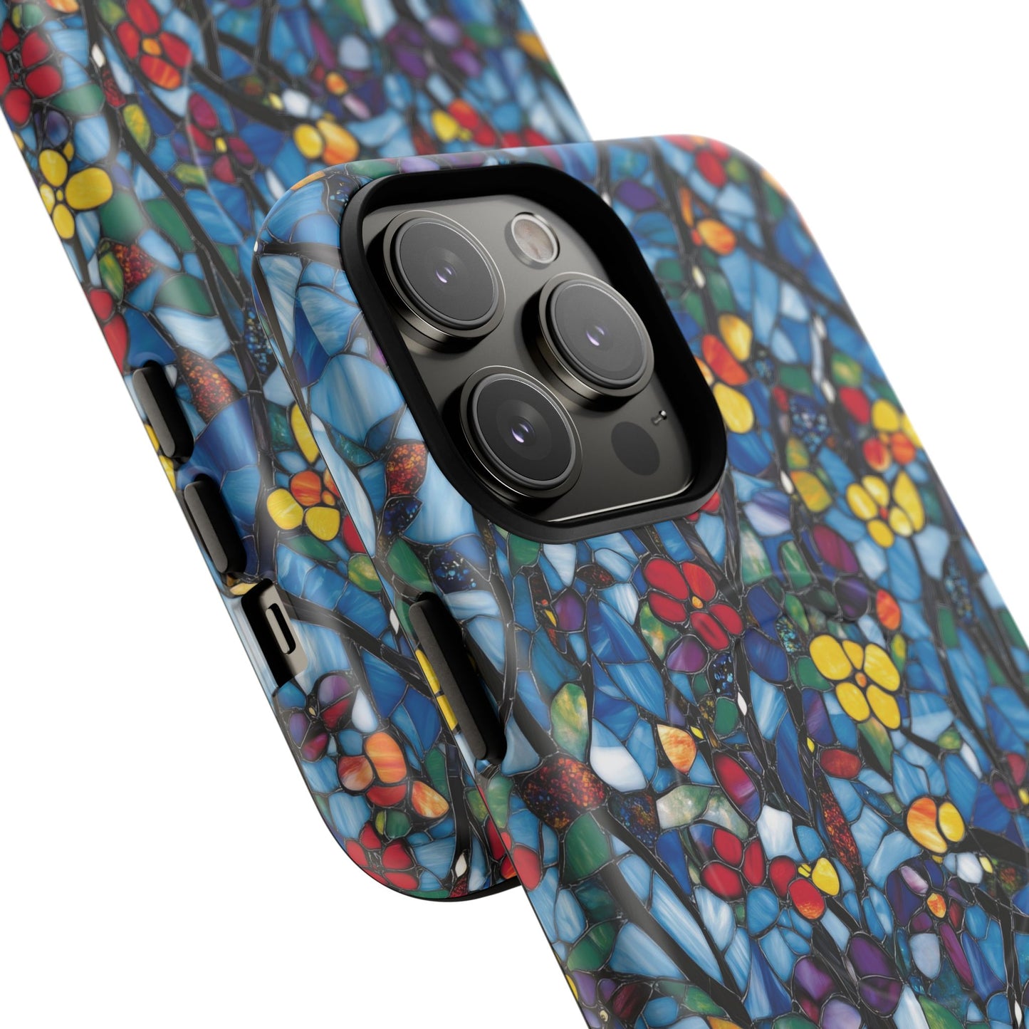 Colorful Floral Phone Case, Tough Magnetic Phone Cover, Durable Tech Accessory, Unique Gift for Her, Vibrant Smartphone Case