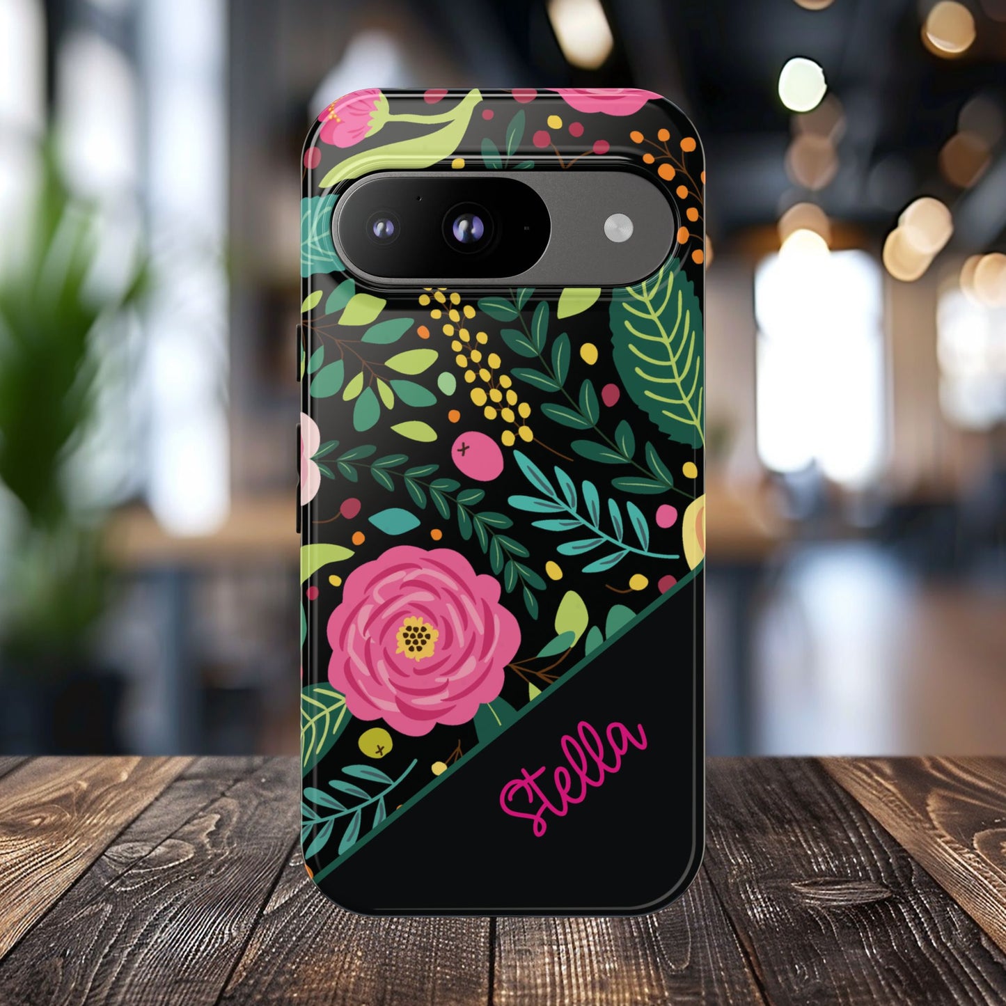Personalized Floral Fantasy Samsung and Google Pixal Phone Case – Personalized Tough Cases with Colorful Garden Design