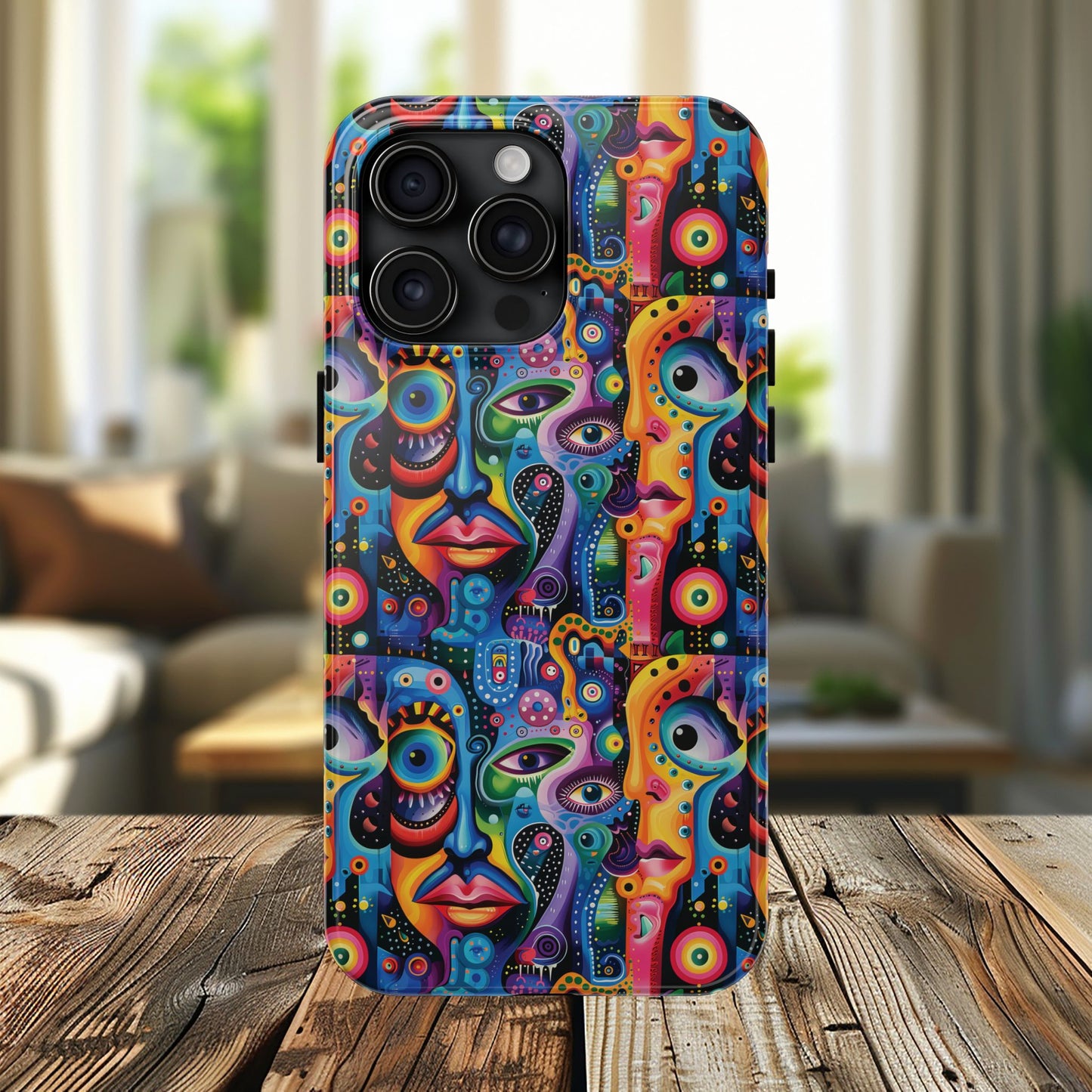 Psychedelic Visions Vibrant Art iPhone and Samsung Phone Case - Stylish Tough Case for Artists & Creatives.