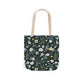 Daisy Delight Floral Canvas Tote Bag with 5-Color Straps | Eco-Friendly Shopping Bag