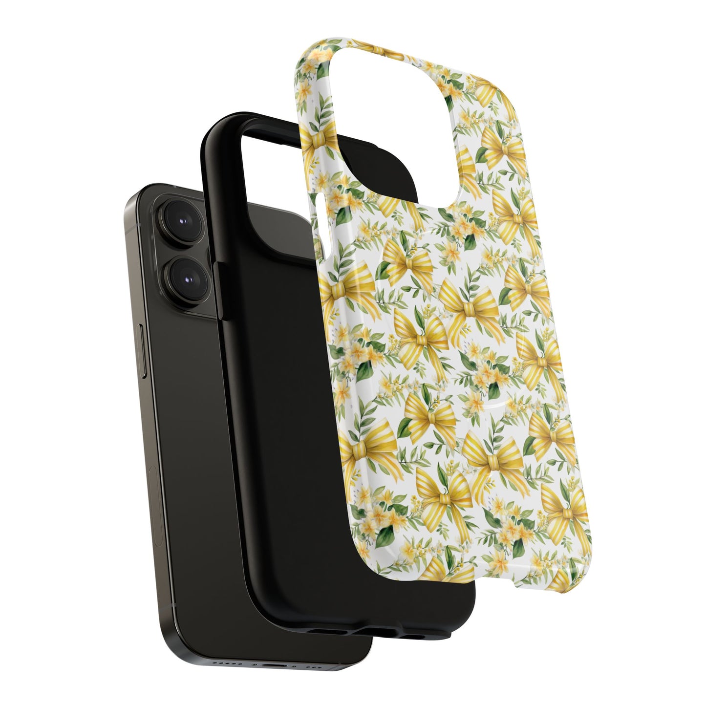 Sunshine Coquette Bows Tough Magnetic iPhone Case, Durable iPhone Cover, Girly Tech Accessory, Nature-Inspired Gift for Her, Spring Decor