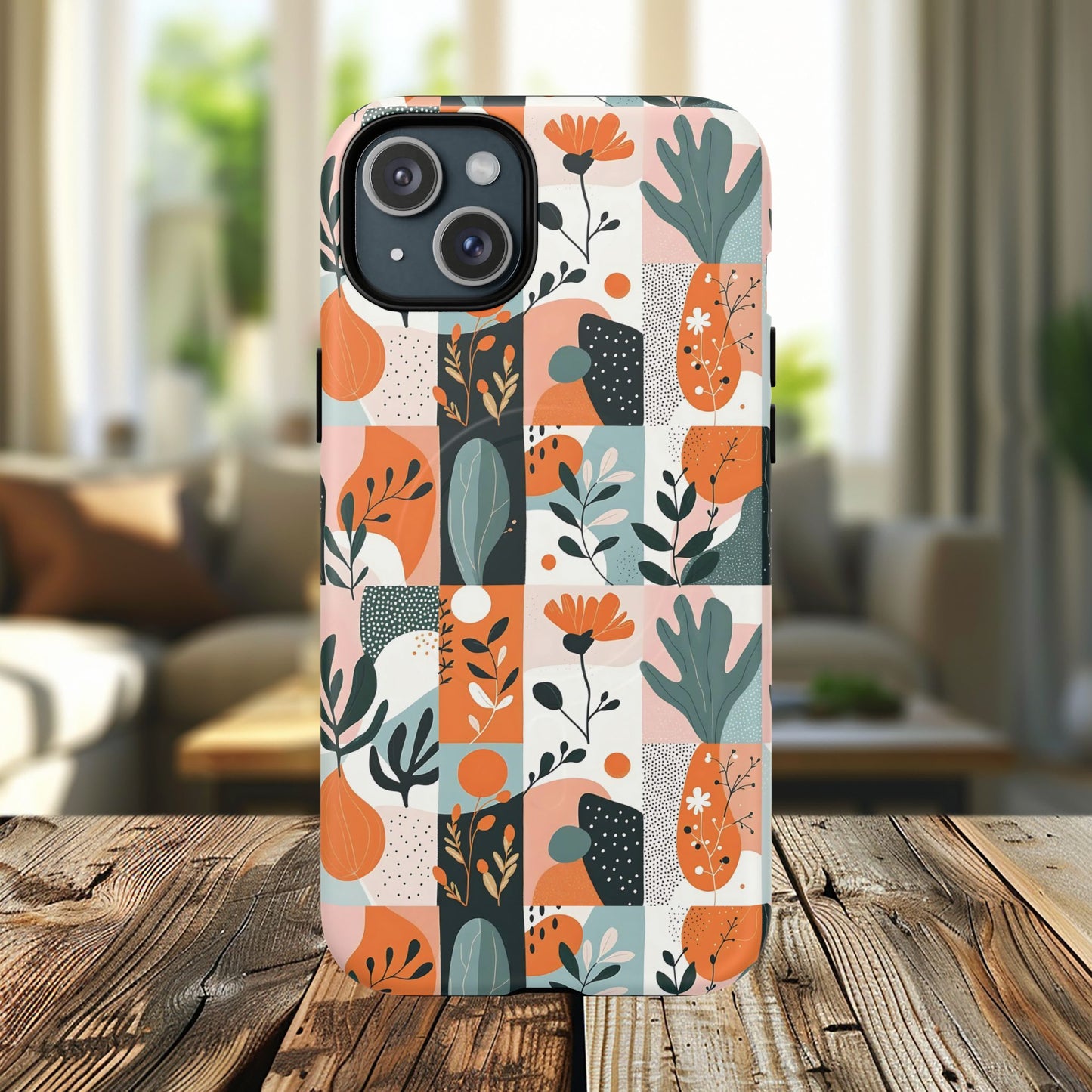 Botanical Bliss Tough Magnetic Phone Case, Durable Phone Cover, Gift for Her, Stylish Tech Accessory, Fall Vibes, Trendy Mobile Case