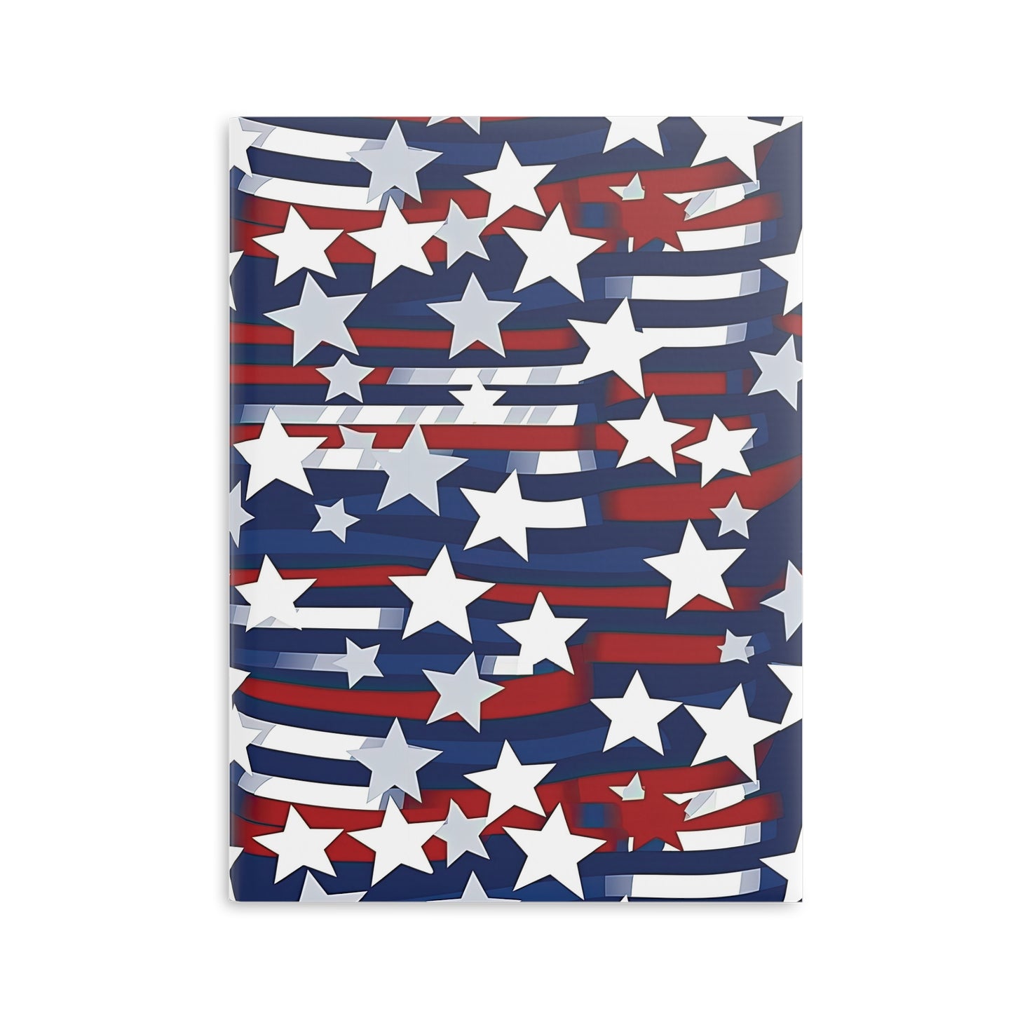 Patriotic Waves Hardcover Notebook with Puffy Covers