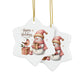 Snowman Ceramic Ornaments, 2-Side Print, (1pc, 3pcs, 5pcs, 10pcs)