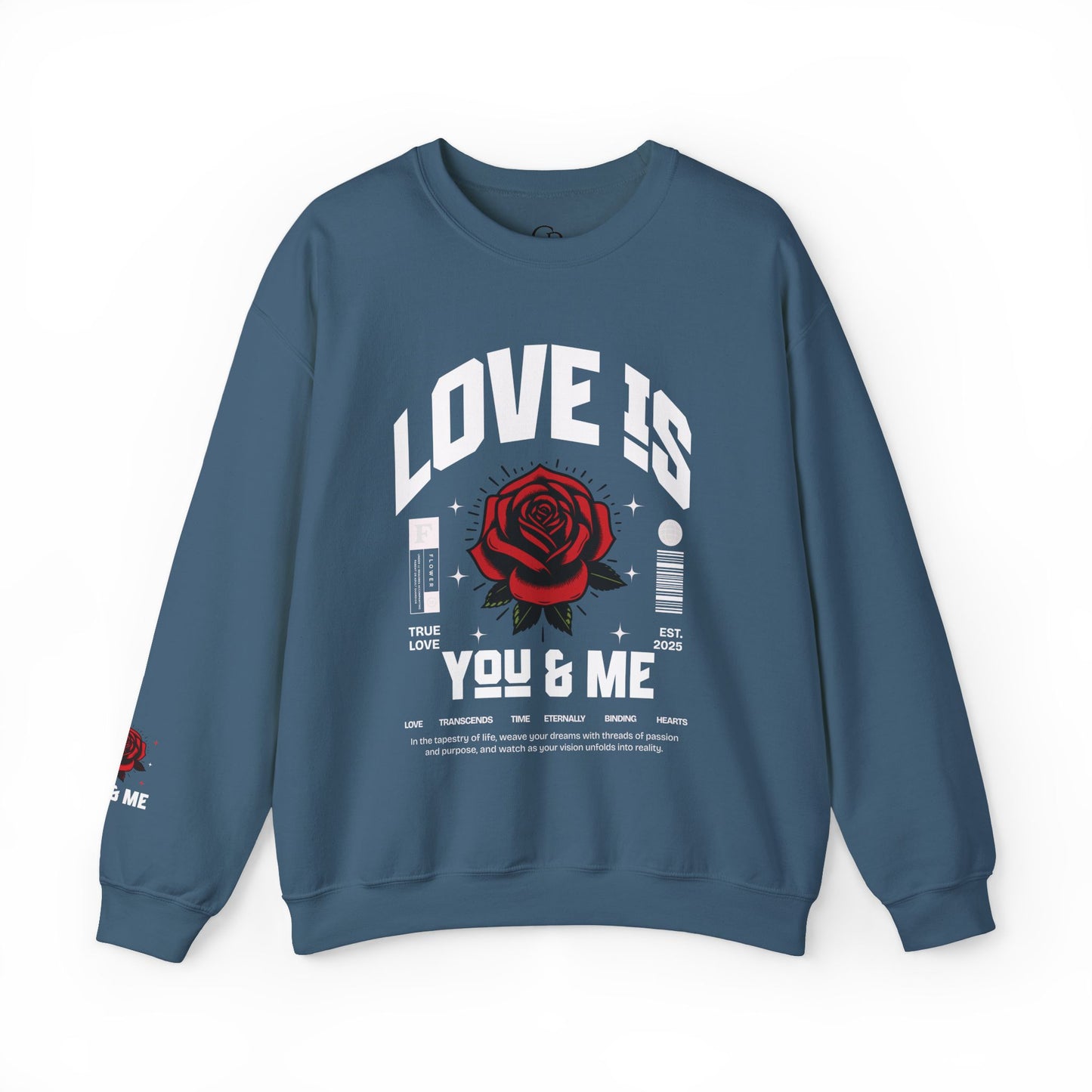 You and Me Unisex Heavy Gildan Blend™ Crewneck Sweatshirt.