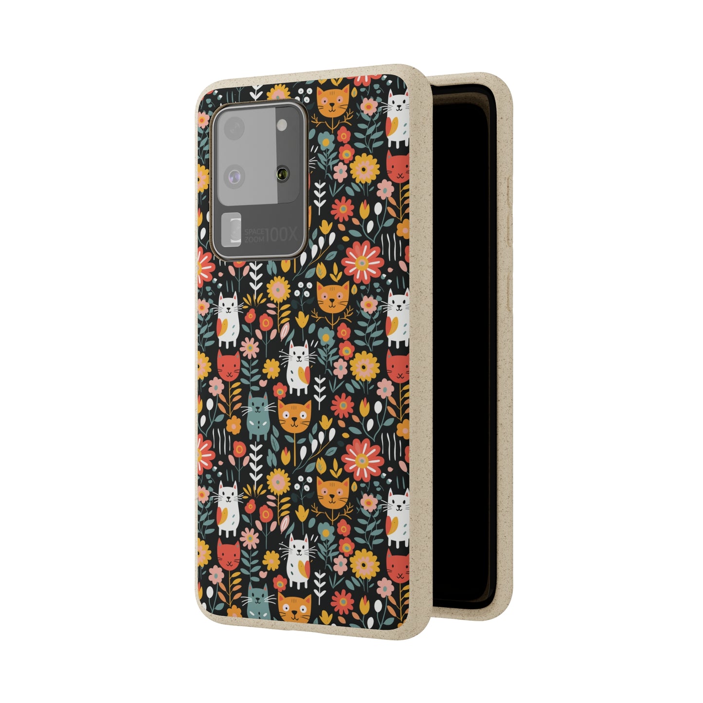 Whimsical Feline Garden Samsung Biodegradable Cases