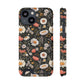 Blossom Elegance: Noir Garden iPhone and Samsung Case With Card Holder