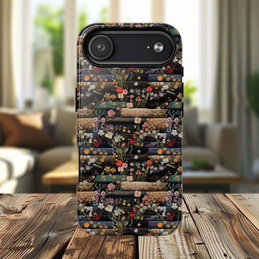 Floral Library Dreams Tough iPhone Magnetic Cases, Stylish Protective Cover, Customizable Gift for Nature Lovers, Festive Accessory for iPhone