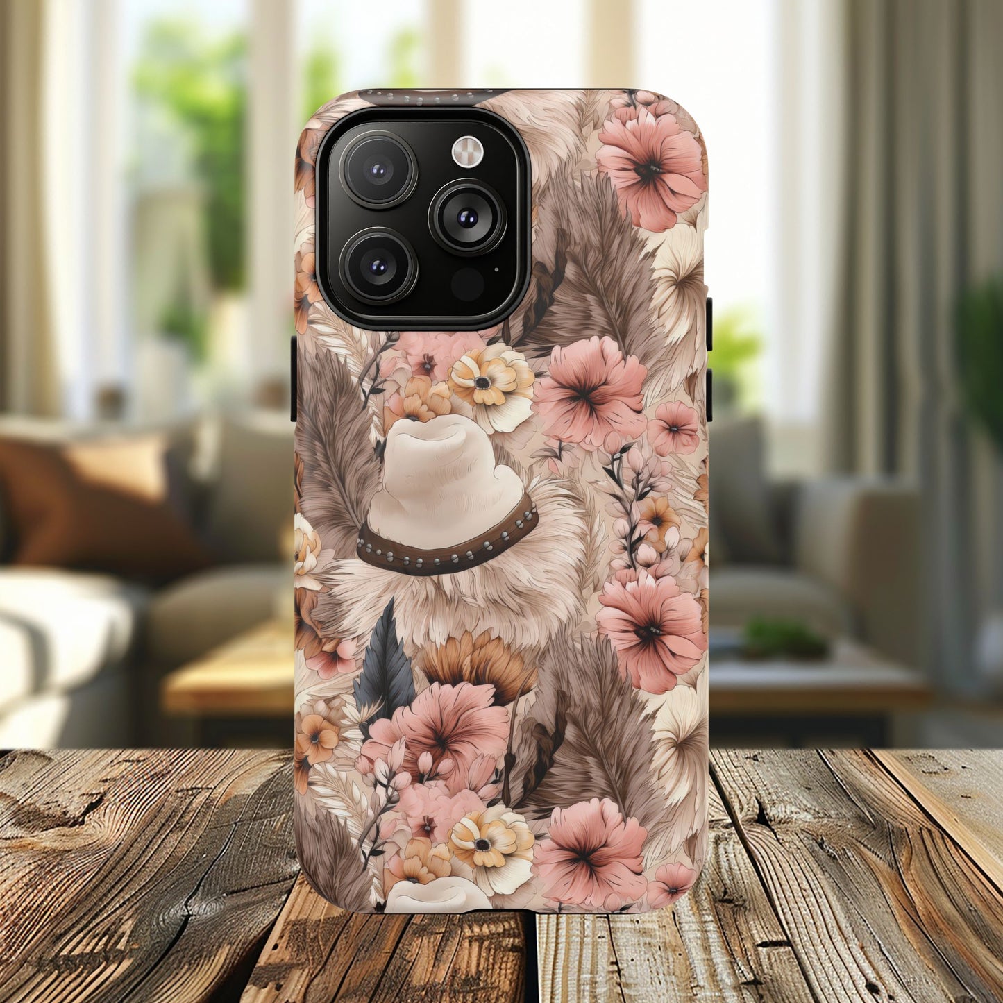 Western Boho Tough iPhone Magnetic Case - Bohemian Style, Durable Protection, Unique Gift, Trendy Accessory, iPhone Cover