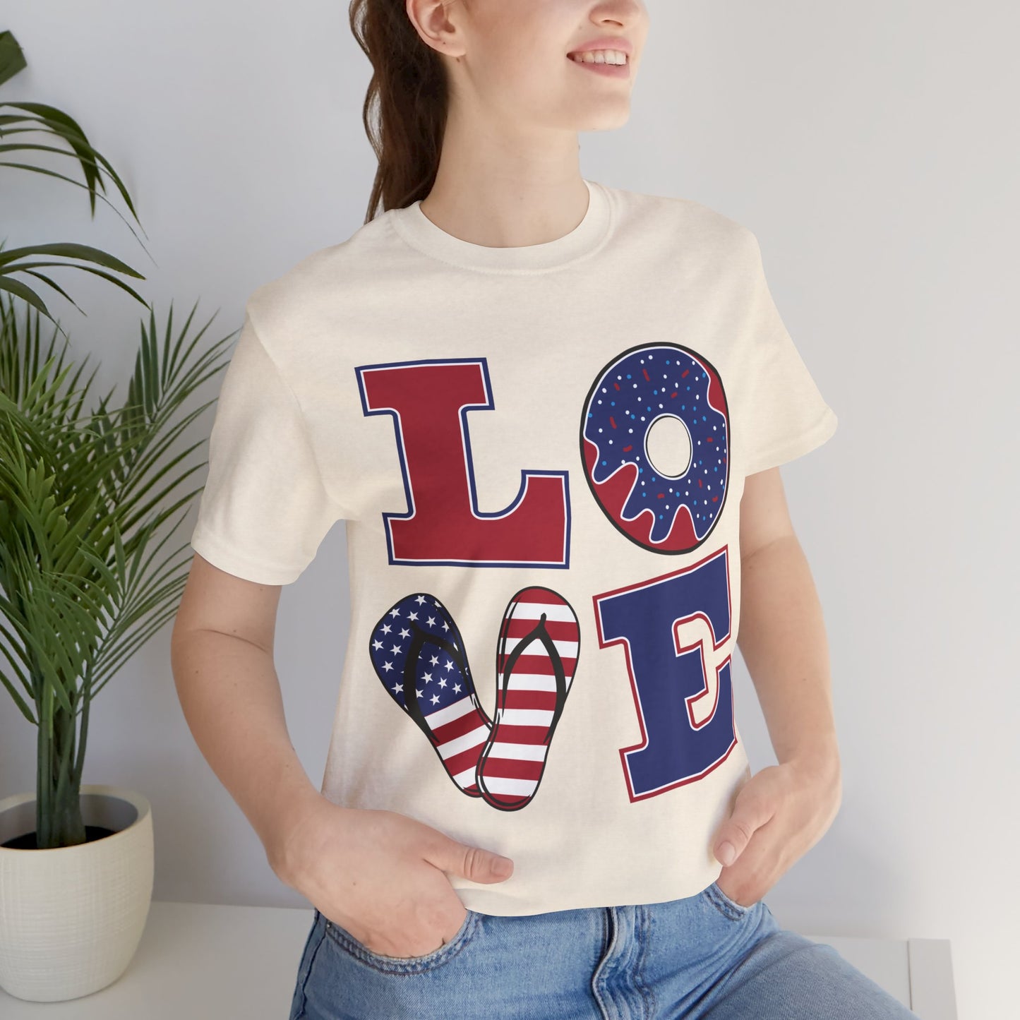 Patriotic Love Unisex Jersey Short Sleeve Tee