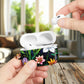 Flower Garden Stained Glass AirPod Case — Colorful Garden Protective Cover- Airpods Pro Gen 1 and 2, Gen 1 to 4.