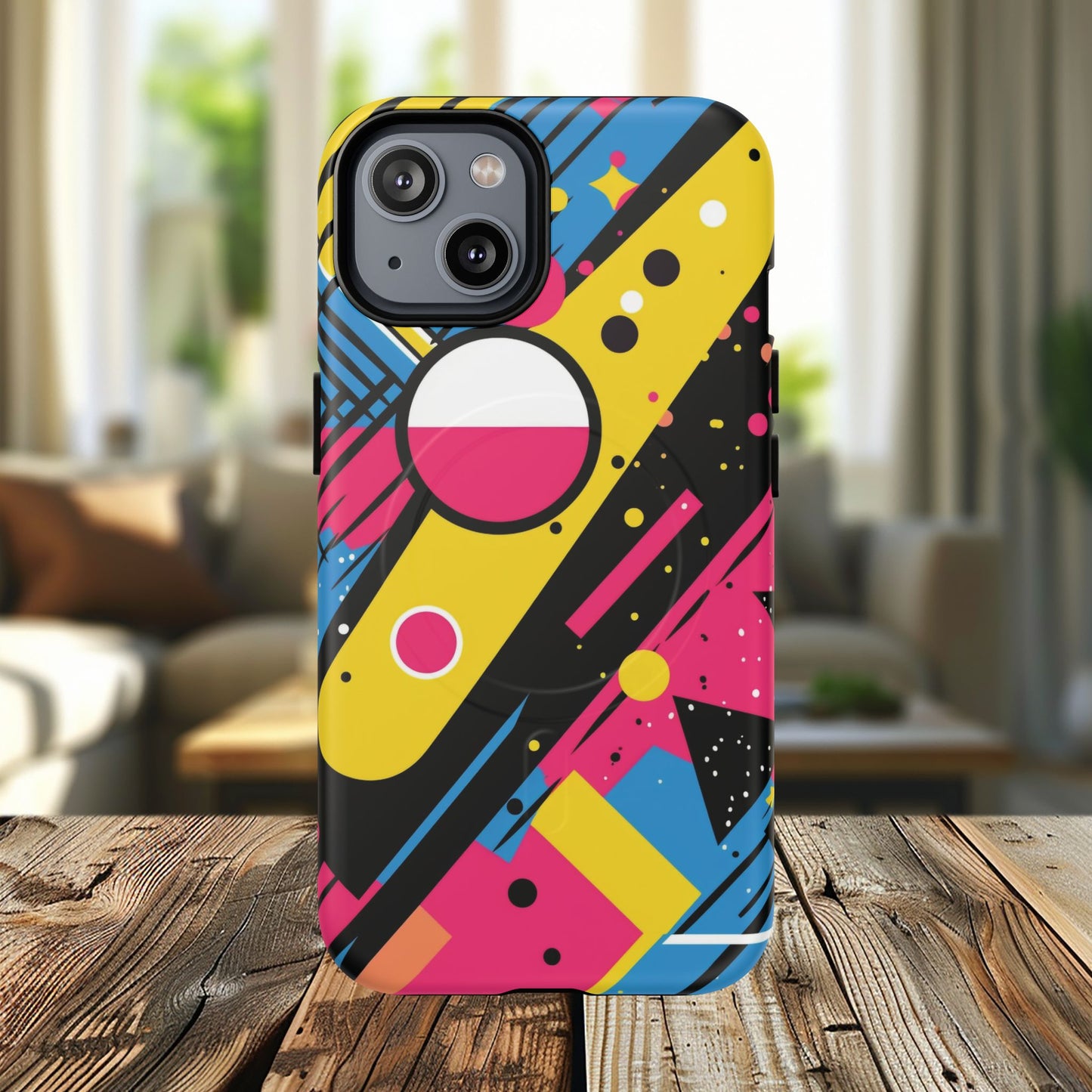 Electric Motion Mix iPhone Cases for Creative Souls | Tough iPhone Magnetic Cases, Stylish Protection, Unique iPhone Accessories, Gift for Art Lovers, Retro Vibes