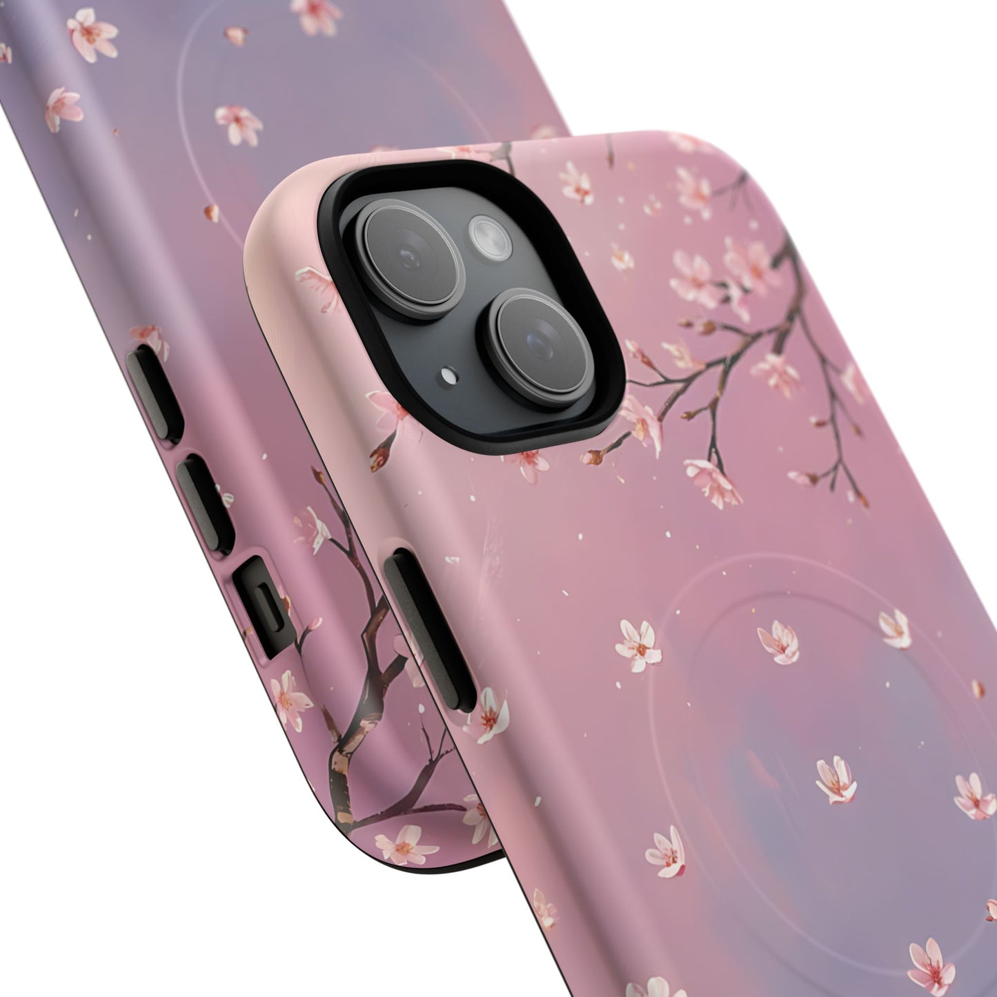 Tiny Cherry Blossom Floral Tough Magnetic Phone Cases, Durable Phone Cover, Floral Design Case, iPhone Protector, Cute Gift for Her